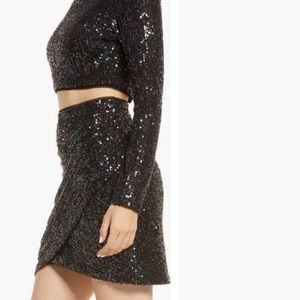 Morgan and co 2 piece sequin skirt set size 5.